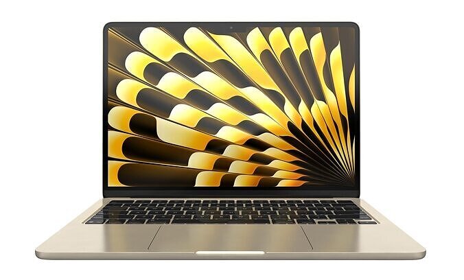 Apple MacBook Air 13 inch With M4 Chip Starlight 3D model