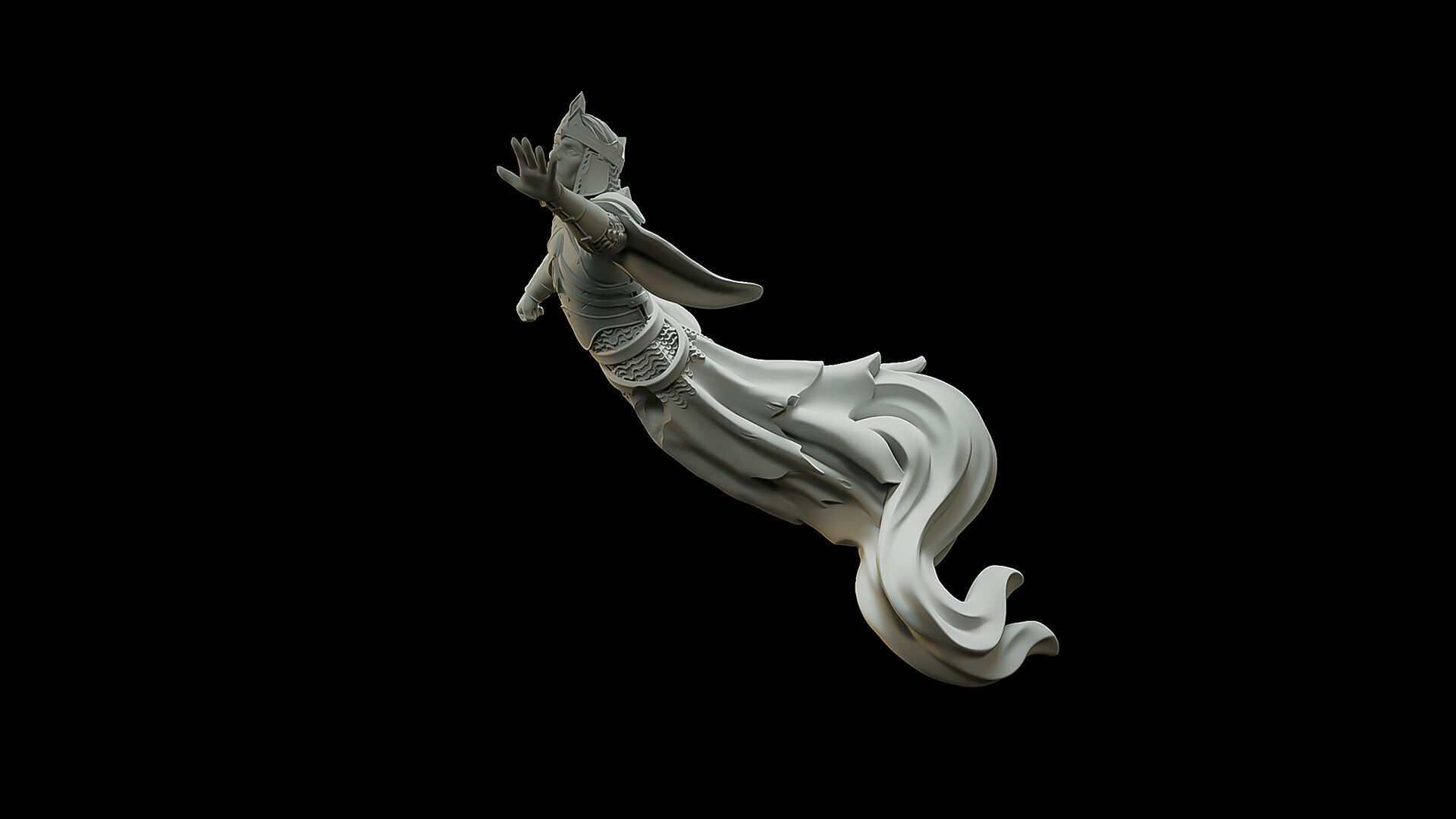 shadow pose 3D print model_2