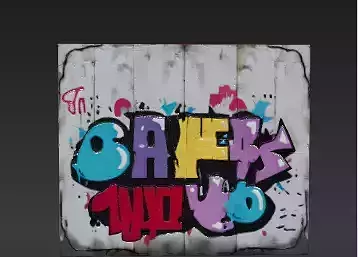 Urban Canvas  Graffiti Wall with Peeling Paint