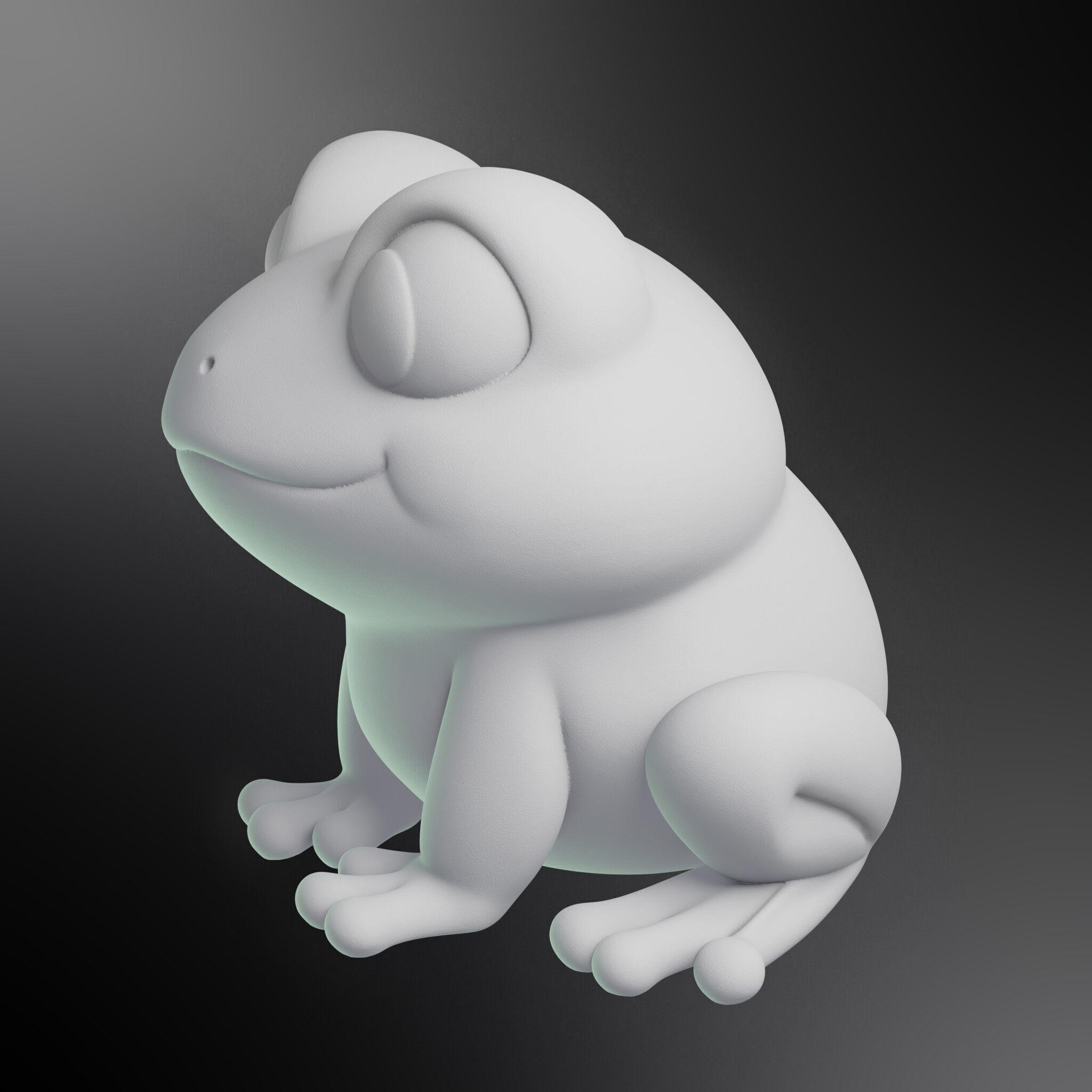 Cute Frog Printable 3D print model_1