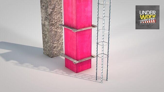 Reinforced Concrete Pillar 3D model 7