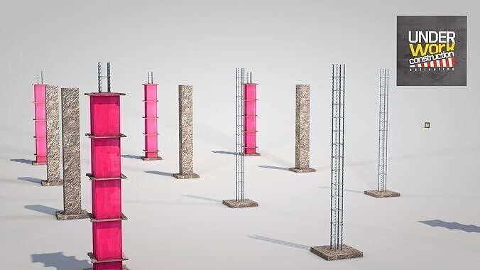 Reinforced Concrete Pillar 3D model 4