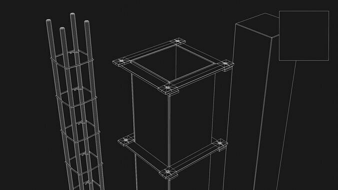 Reinforced Concrete Pillar 3D model 6