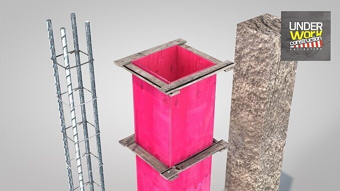Reinforced Concrete Pillar 3D model 5