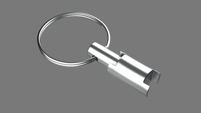 Keychain Eight 3D Model key ring with chain Low-poly 3D model
