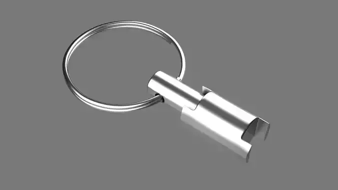 Keychain Eight 3D Model key ring with chain Low-poly 3D model