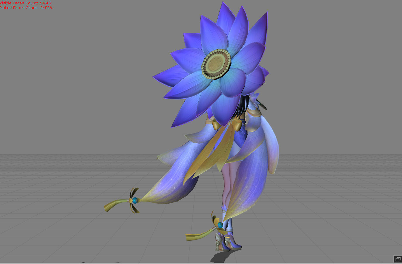 Kagura Water Lily Low-poly 3D model_3