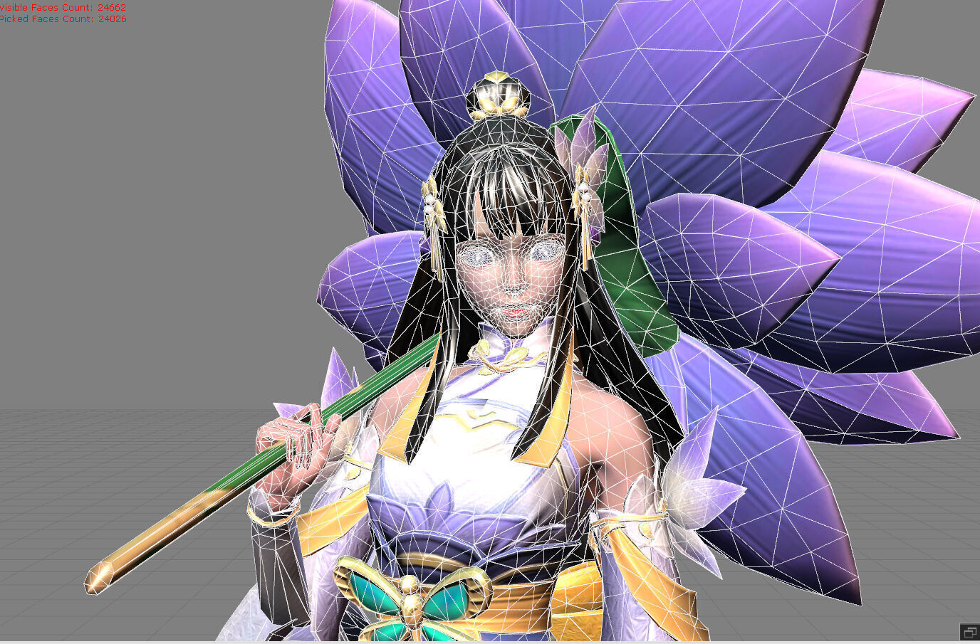 Kagura Water Lily Low-poly 3D model_8