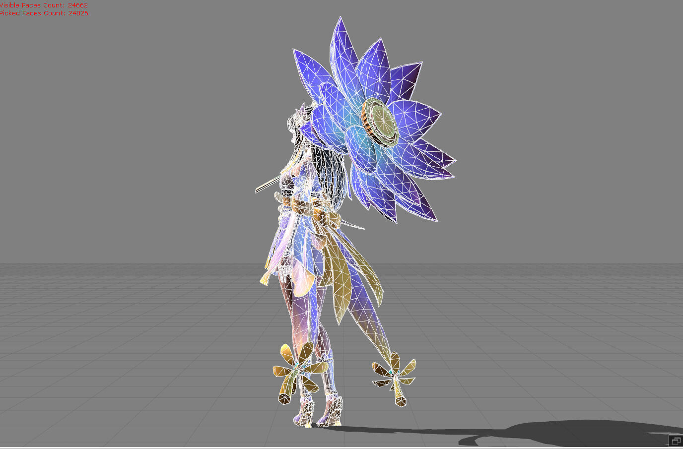 Kagura Water Lily Low-poly 3D model_6