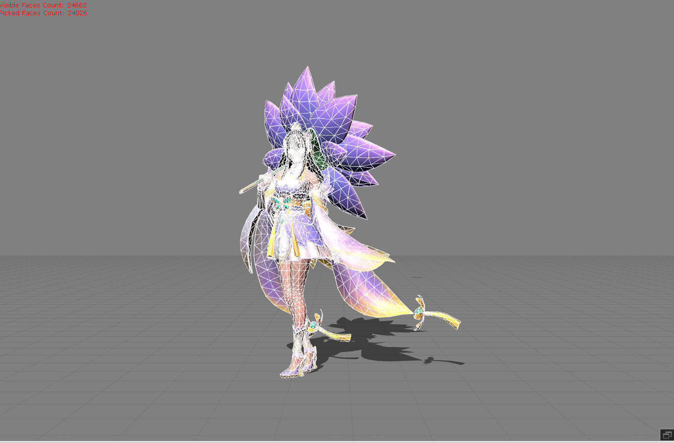 Kagura Water Lily Low-poly 3D model_4