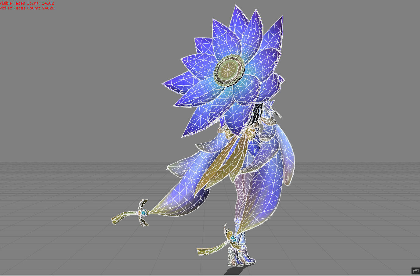 Kagura Water Lily Low-poly 3D model_7