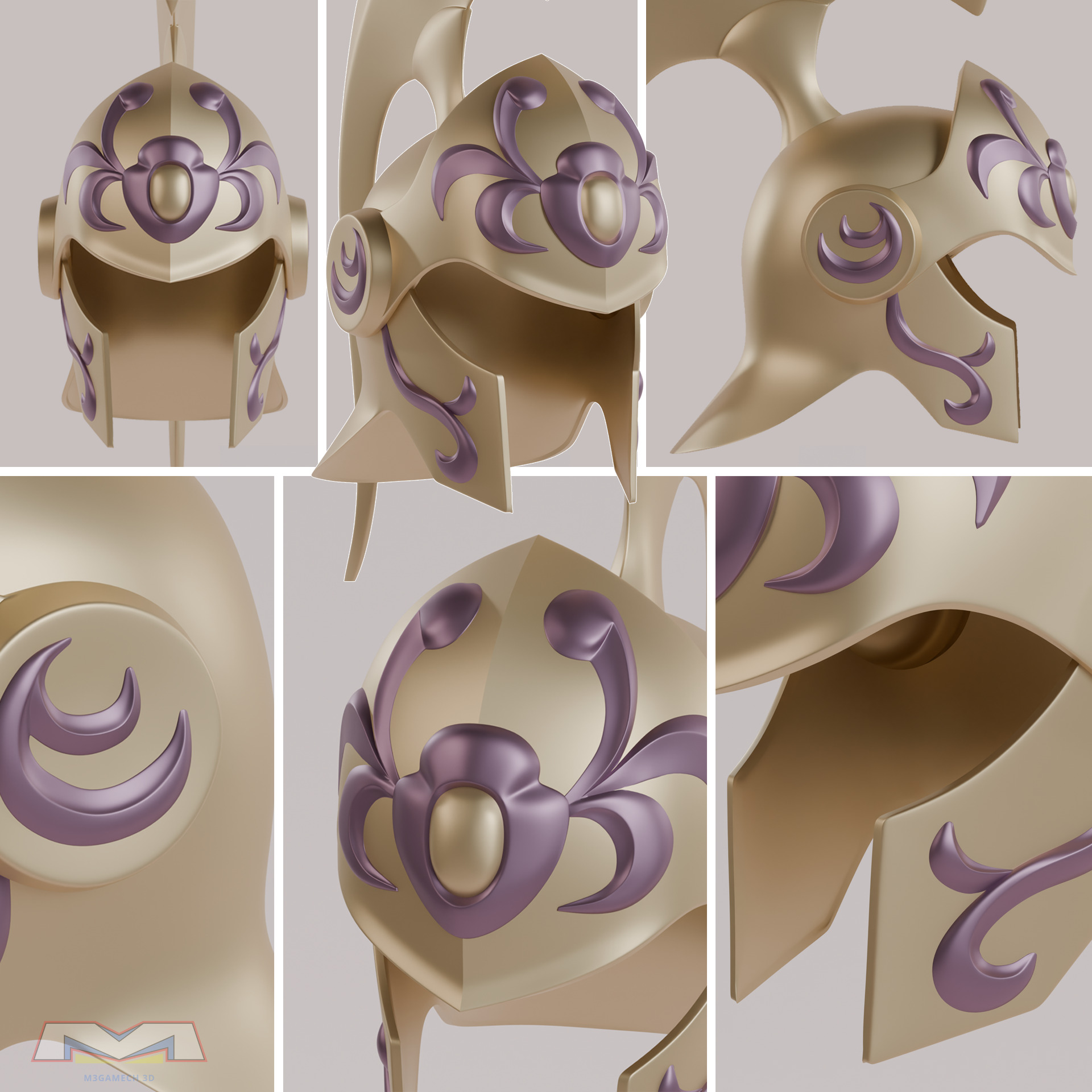 Saori Kido Athena Helmet STL Saint Seiya Cosplay 3D print model_1