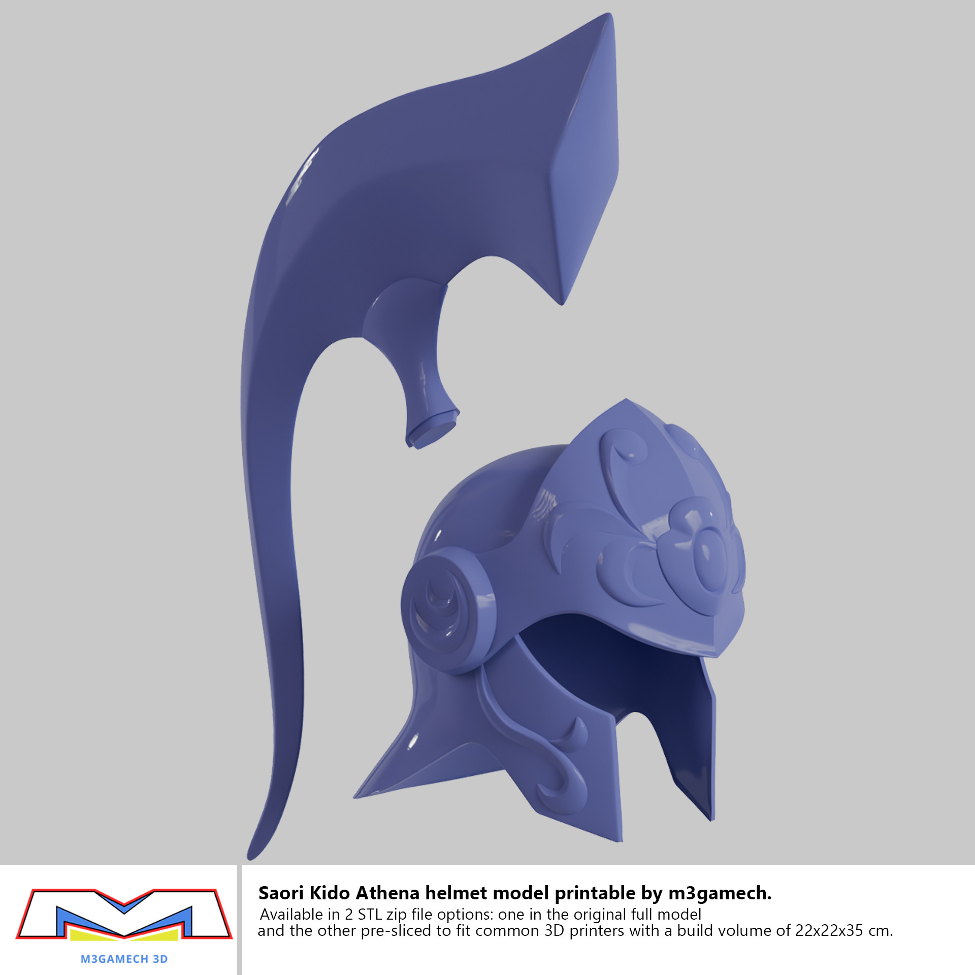 Saori Kido Athena Helmet STL Saint Seiya Cosplay 3D print model_6