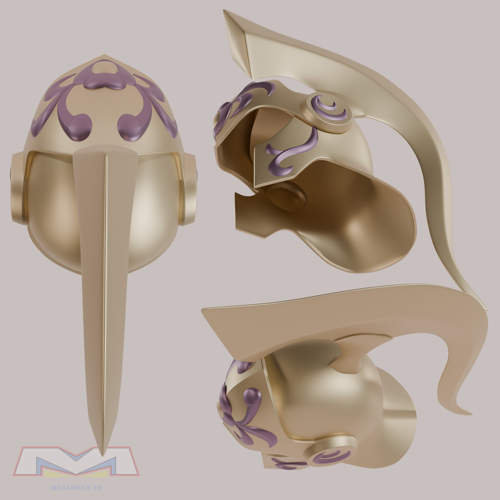 Saori Kido Athena Helmet STL Saint Seiya Cosplay 3D print model_2