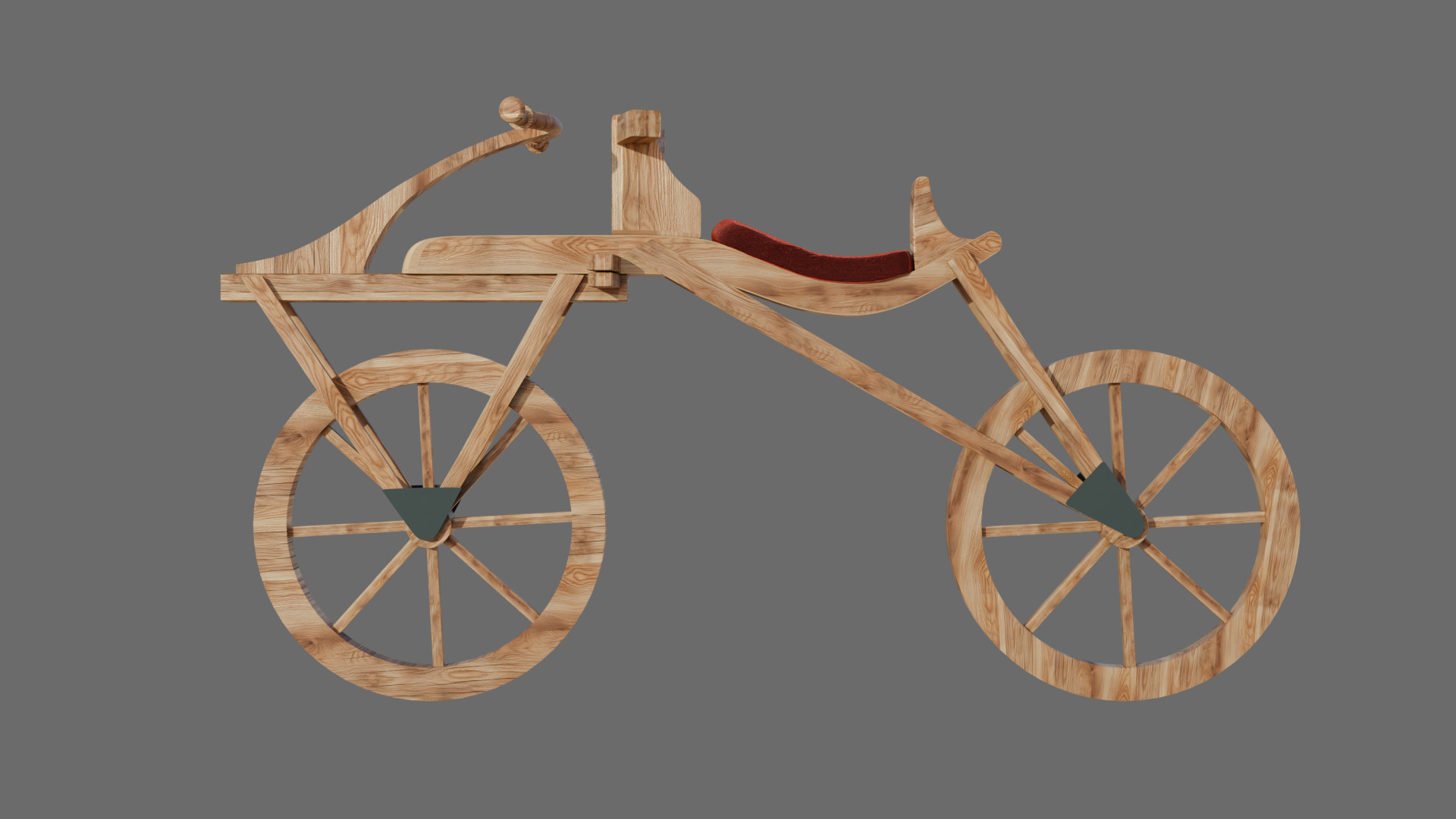 Draisine bike 3d model 3D model_2