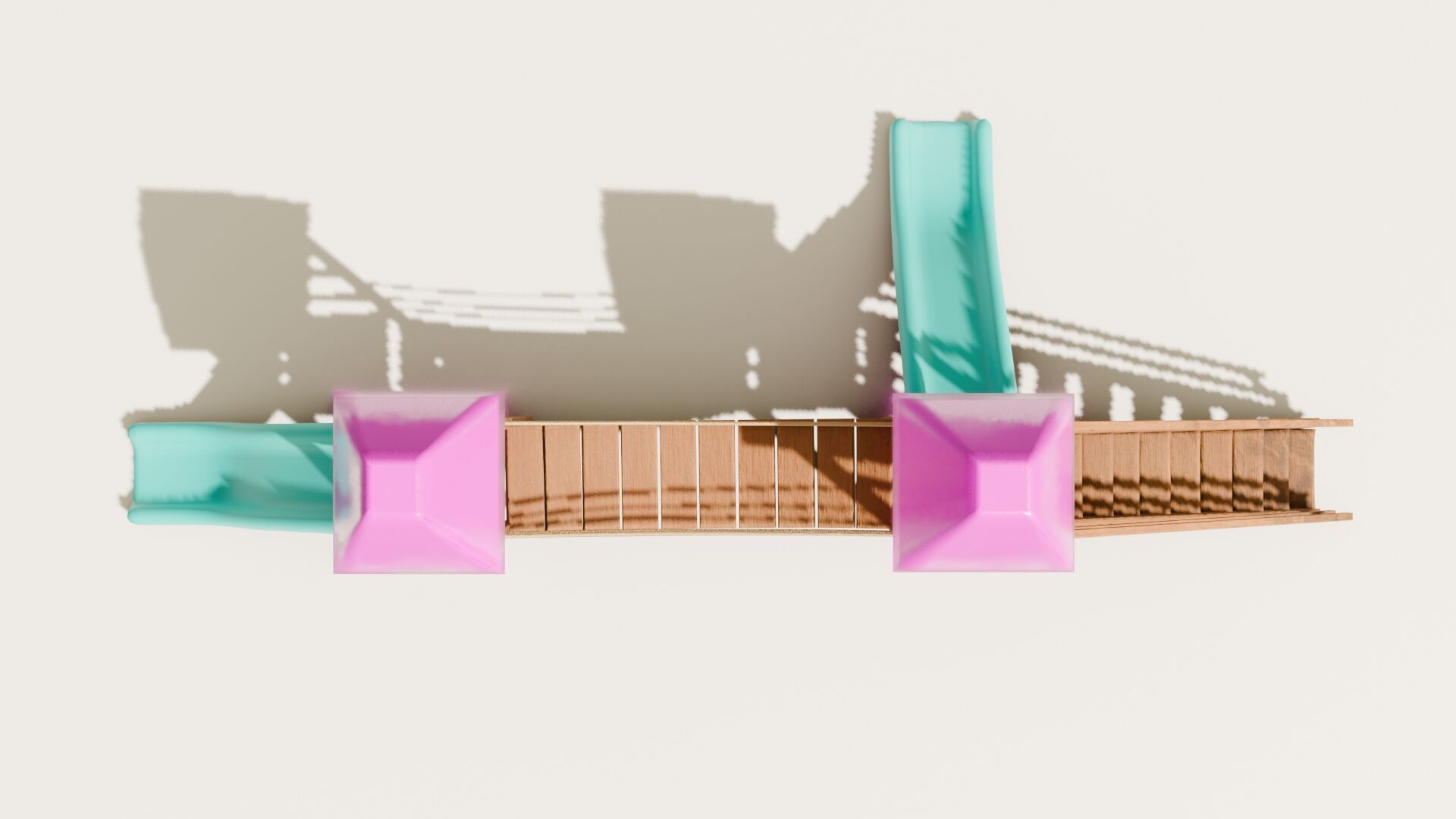 Playground castle with a slide Low-poly 3D model_2