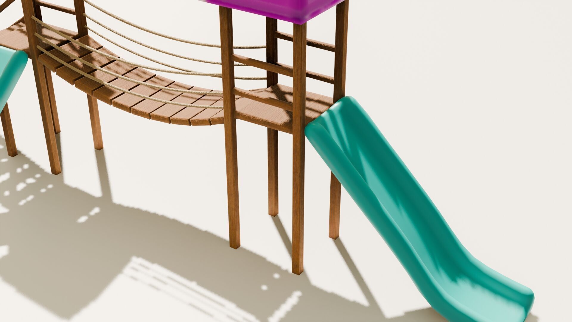 Playground castle with a slide Low-poly 3D model_19