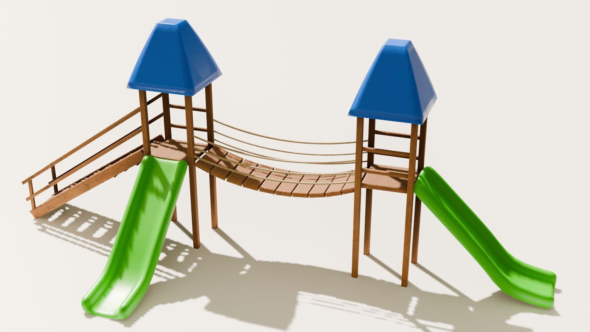 Playground castle with a slide Low-poly 3D model_30