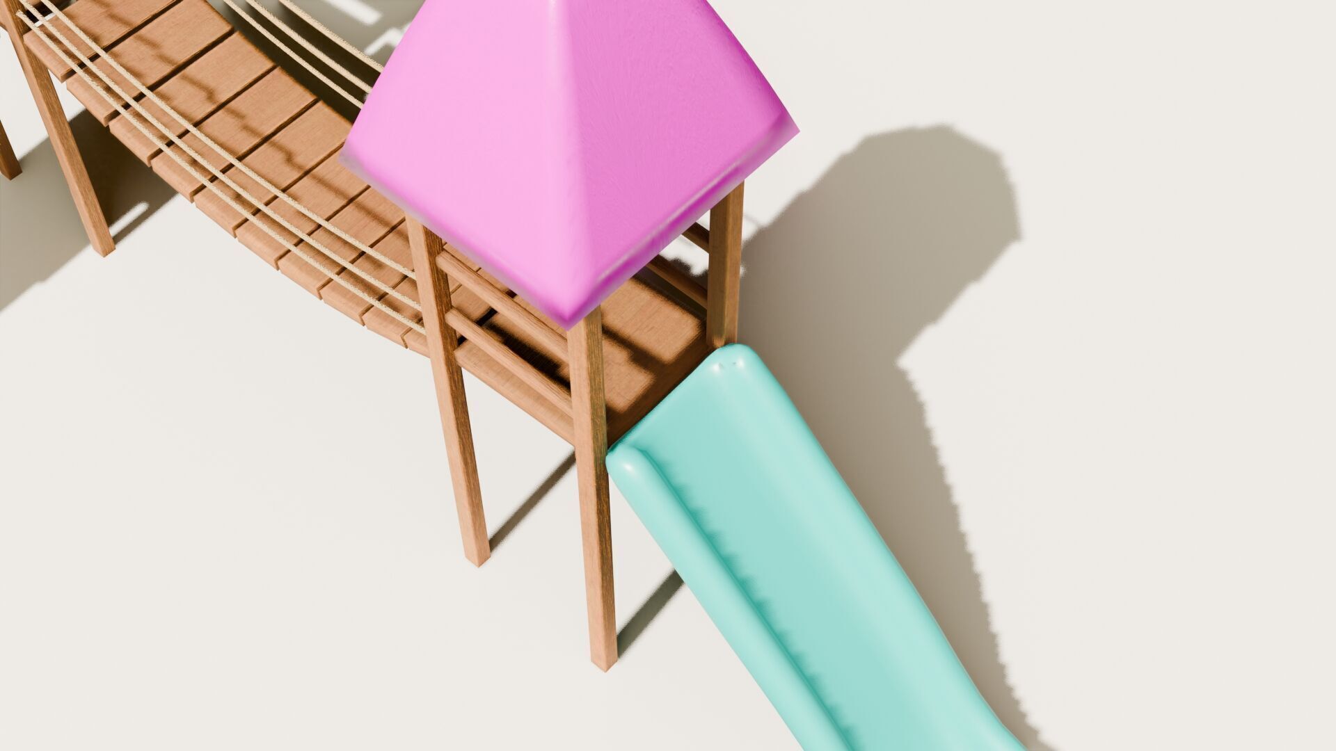 Playground castle with a slide Low-poly 3D model_13