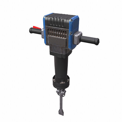 Jack Hammer Low Poly Low-poly 3D model