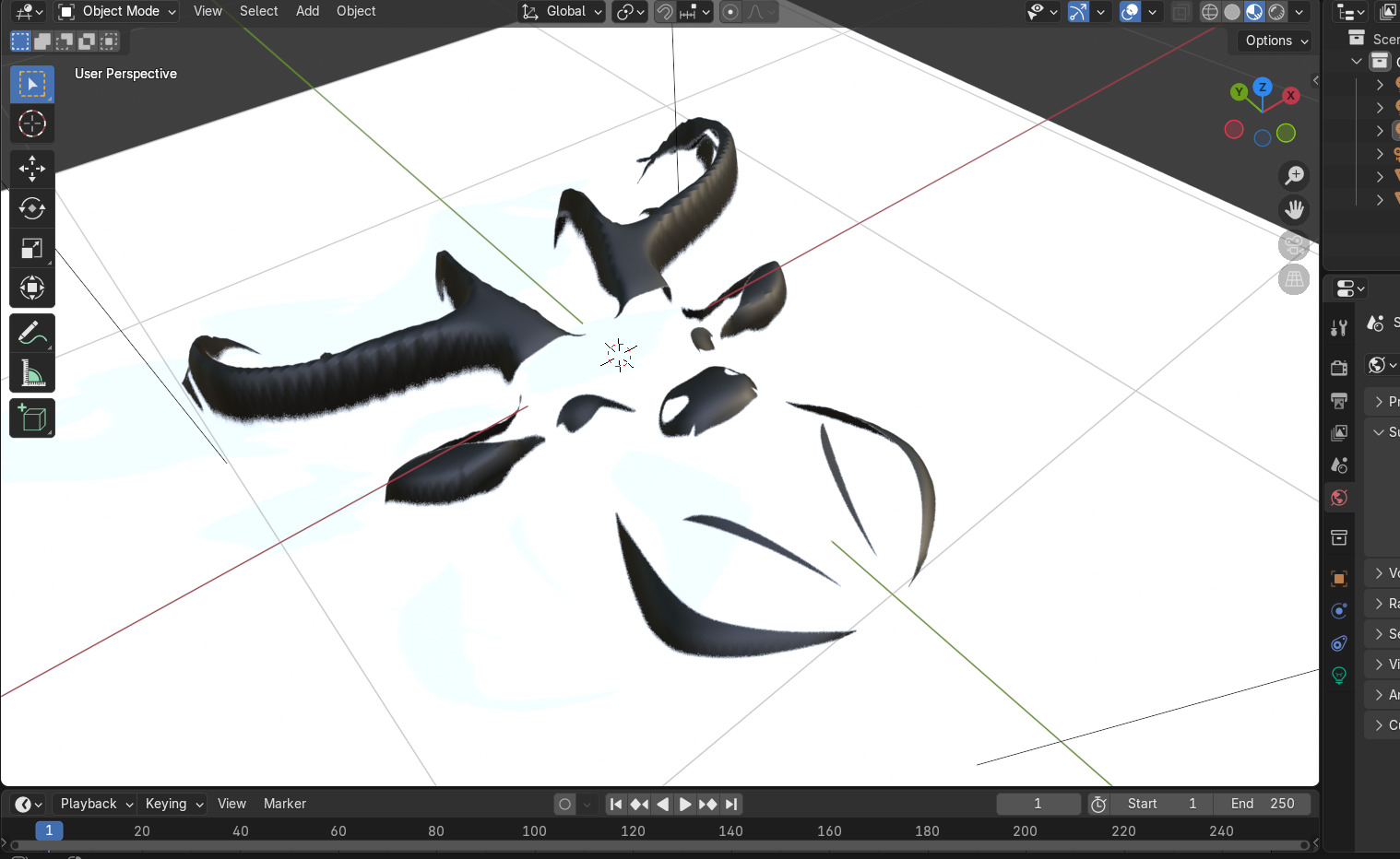 Stylized Deer Head 3D Model for Art Print and Digital Use 3D model_1