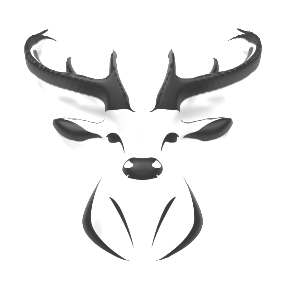 Stylized Deer Head 3D Model for Art Print and Digital Use 3D model_7