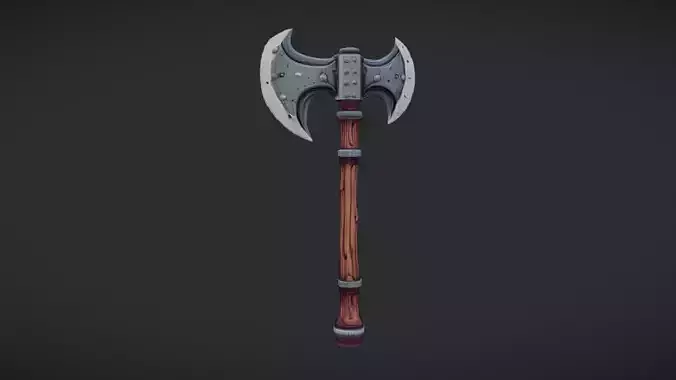 medieval double-headed battle axe