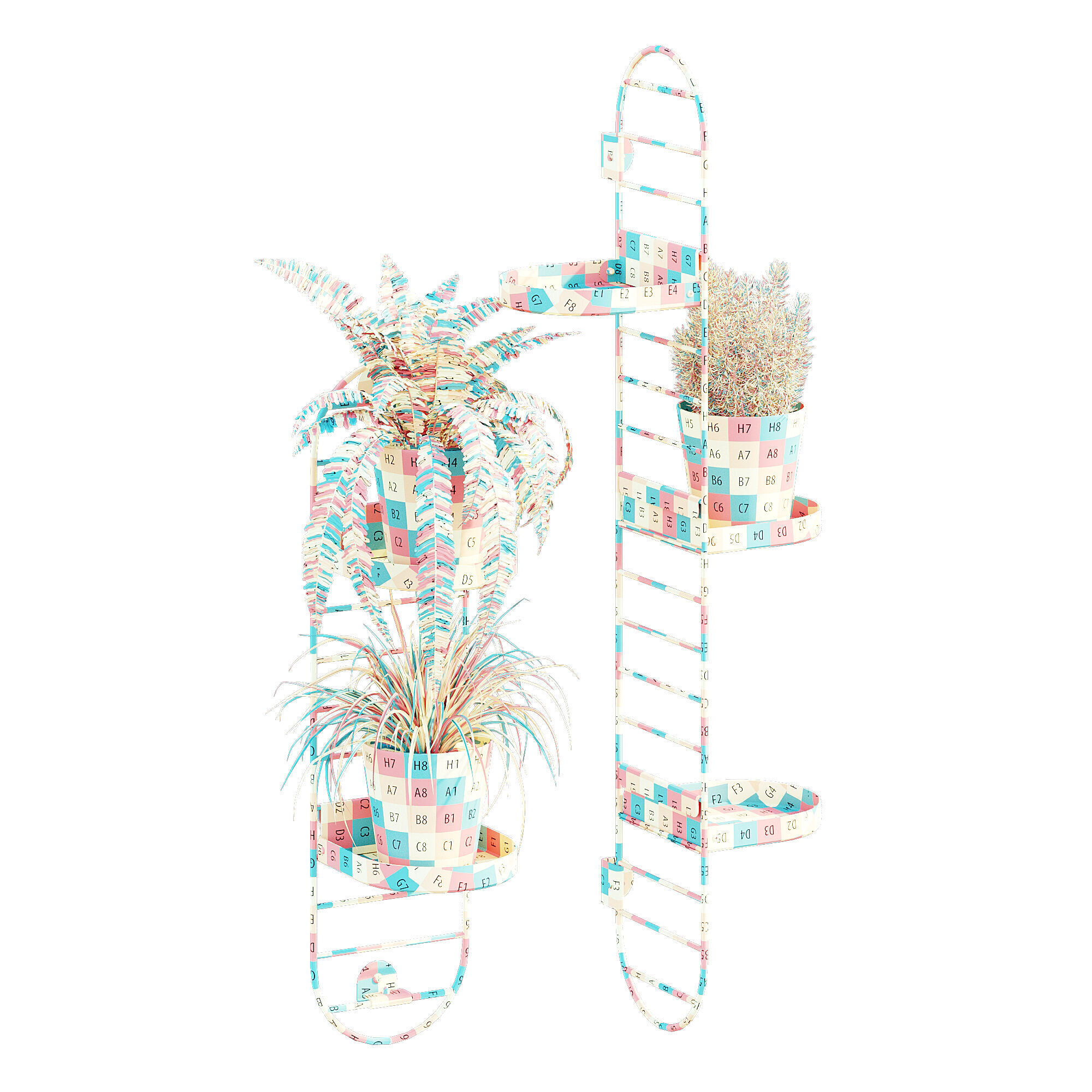 Skuggrona plant stand 3D model_7