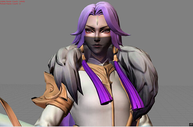 Luo Yi  Yin yang Geomancer Low-poly 3D model