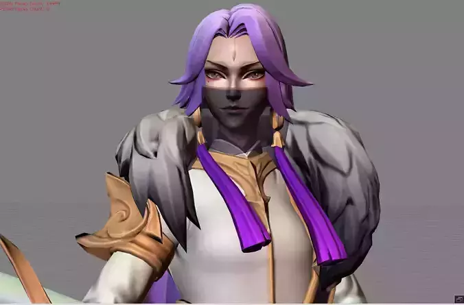 Luo Yi  Yin yang Geomancer Low-poly 3D model