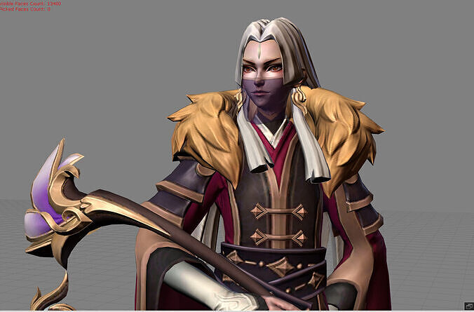 Luo Yi Yin Yang Mage Low-poly 3D model