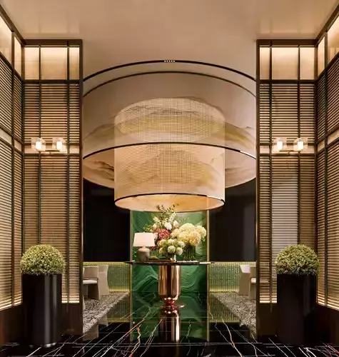 Entrance of Korean style hotel