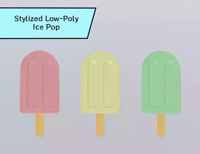 Stylized Low-Poly Ice Pop
