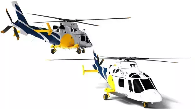 Agusta Westland AW109 Rigged Luxury Military Helicopter 