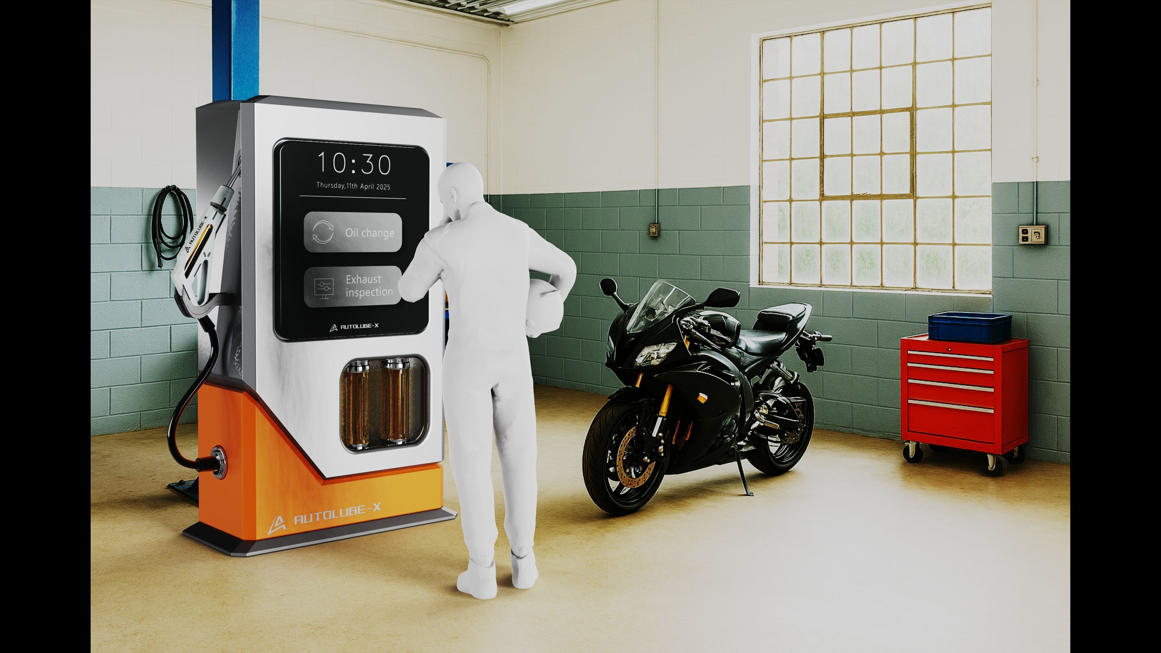 Automatic Oil Change Machine 3D print model_1