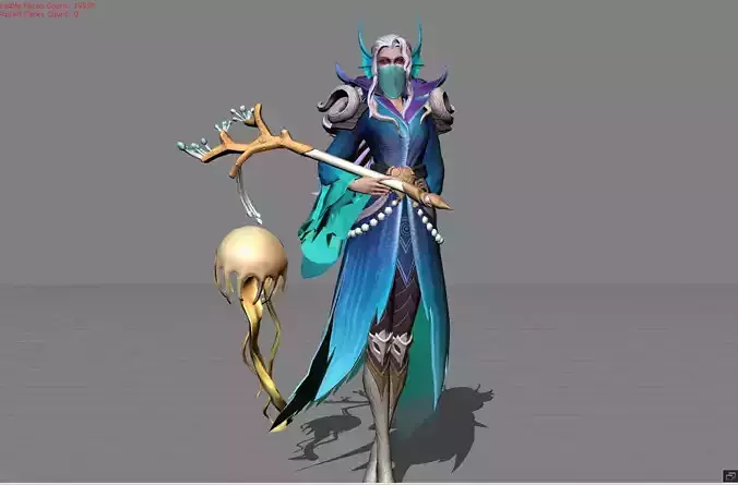 Luo Yi  Siren Priestess Low-poly 3D model