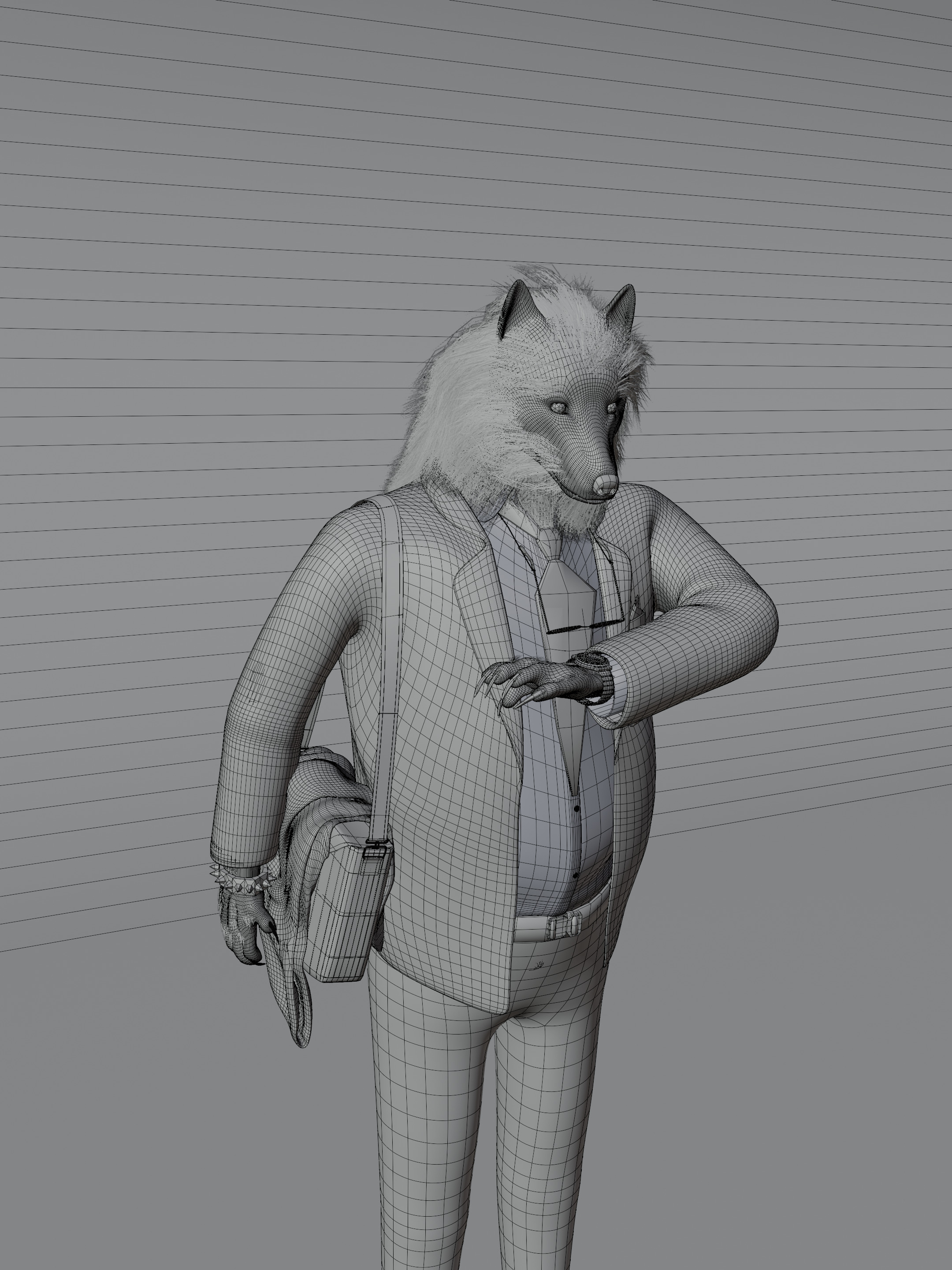 MoonA Businessman  3D model_4