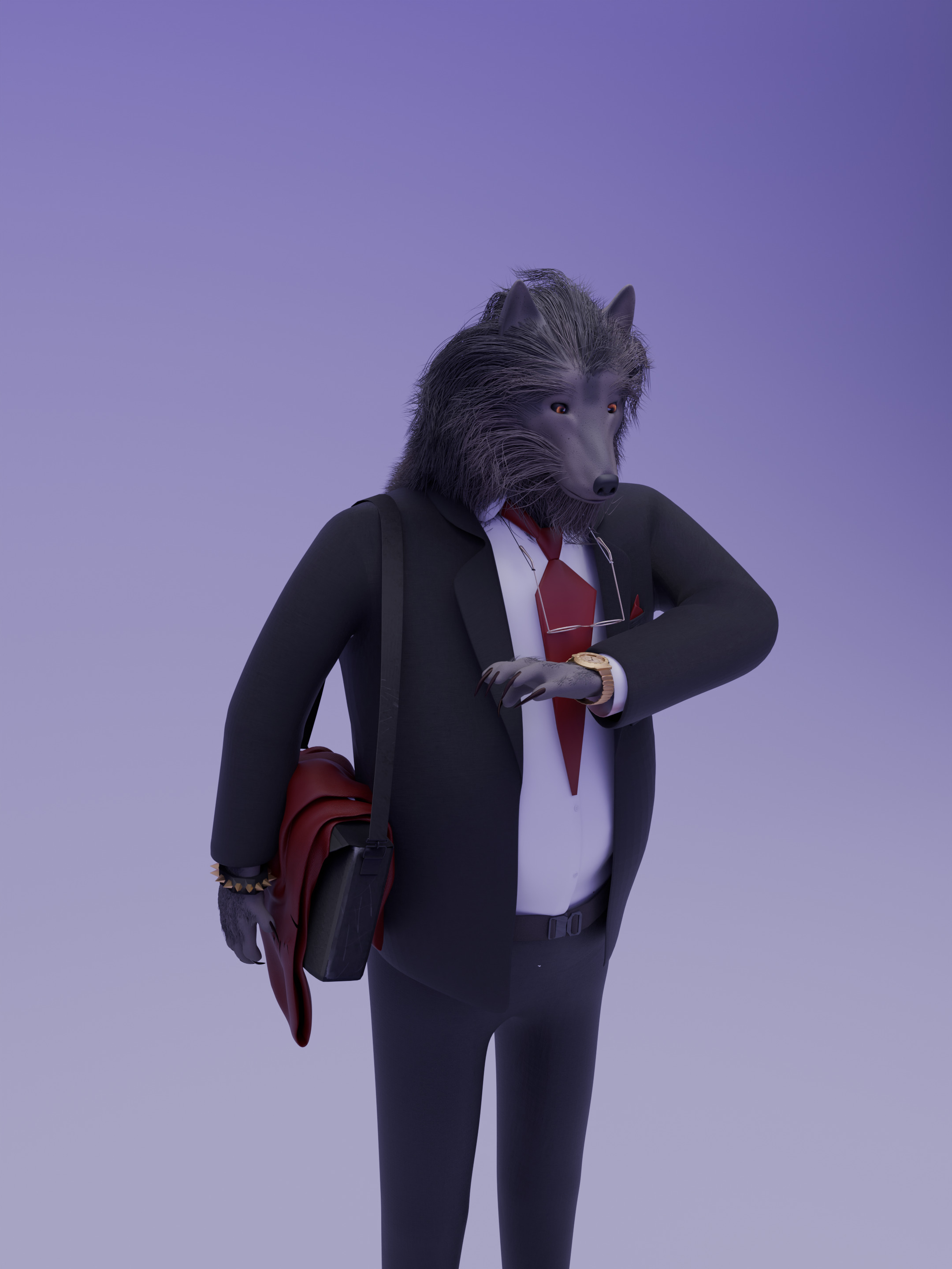 MoonA Businessman  3D model_1