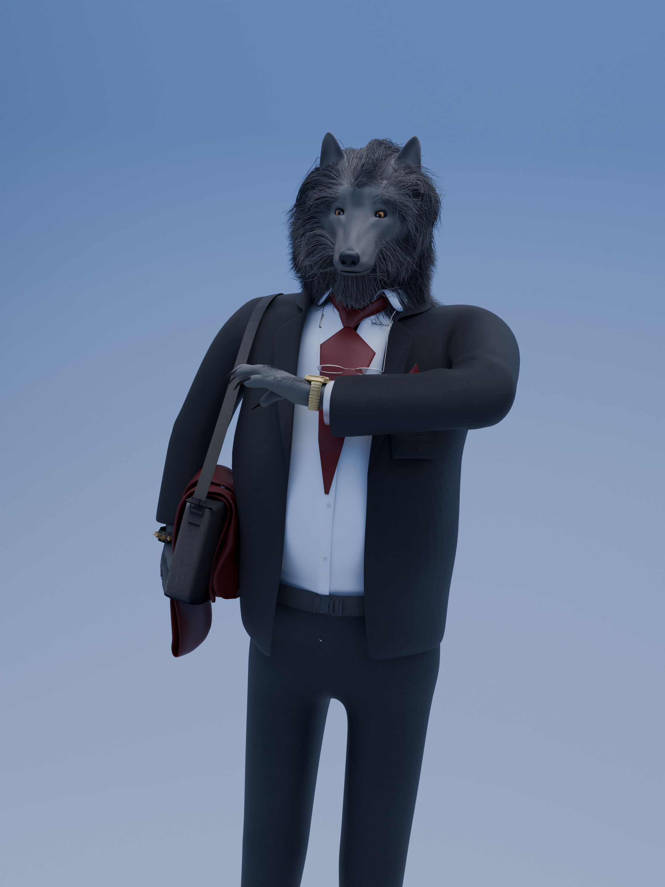 MoonA Businessman  3D model_2