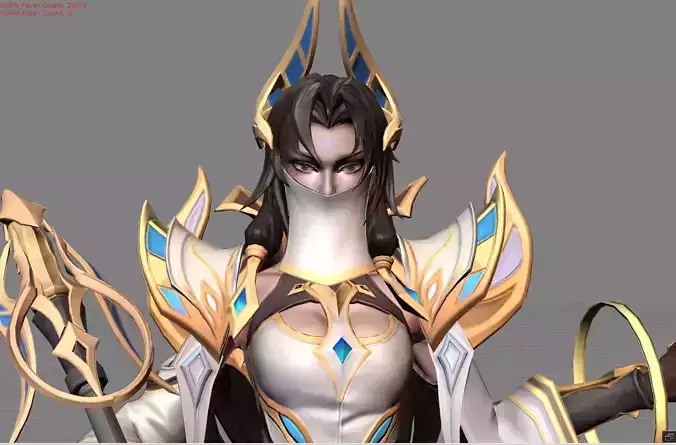 Luo Yi Oracle of Sol Low-poly 3D model