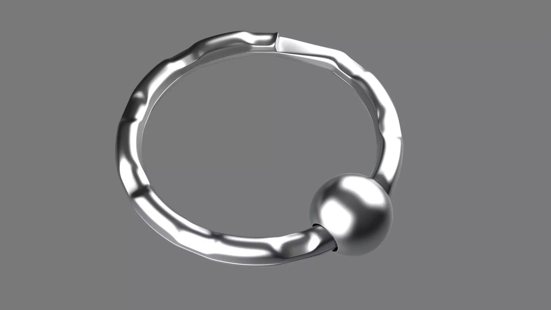 Keychain Nine 3D Model key ring with chain Low-poly 3D model_0