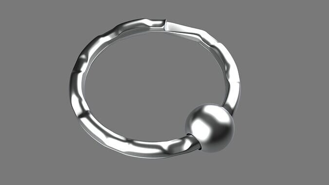 Keychain Nine 3D Model key ring with chain Low-poly 3D model