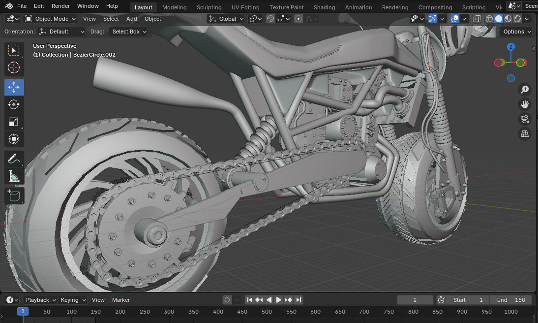 Dirtbike 3d Model 3D model_3