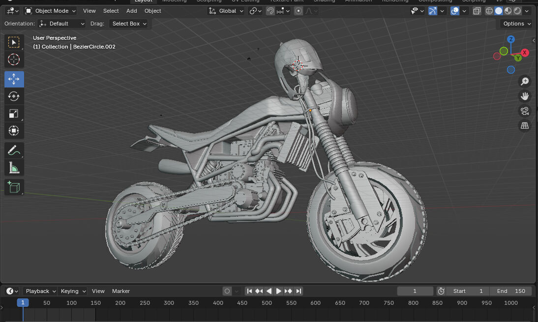 Dirtbike 3d Model 3D model_1