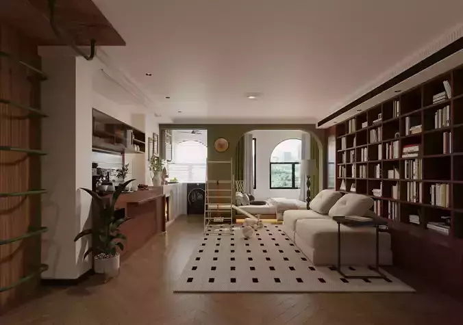 modern living room interior scenes 142