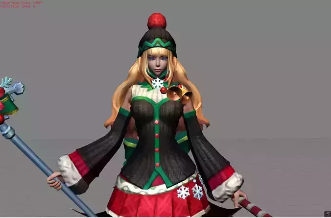 Odette Christmas Carnival Low-poly 3D model