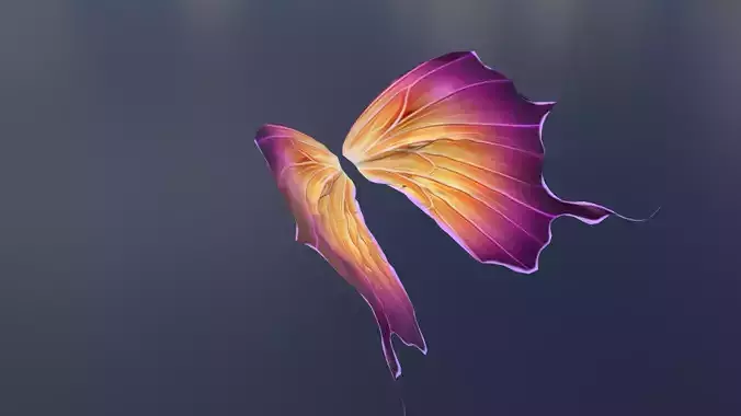  Batterfly  Wings 3D Model High Quality  Wing for Animation  