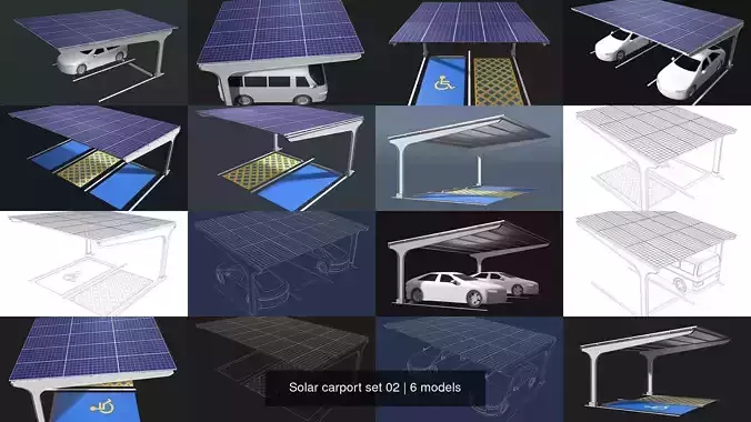Solar carport set 02