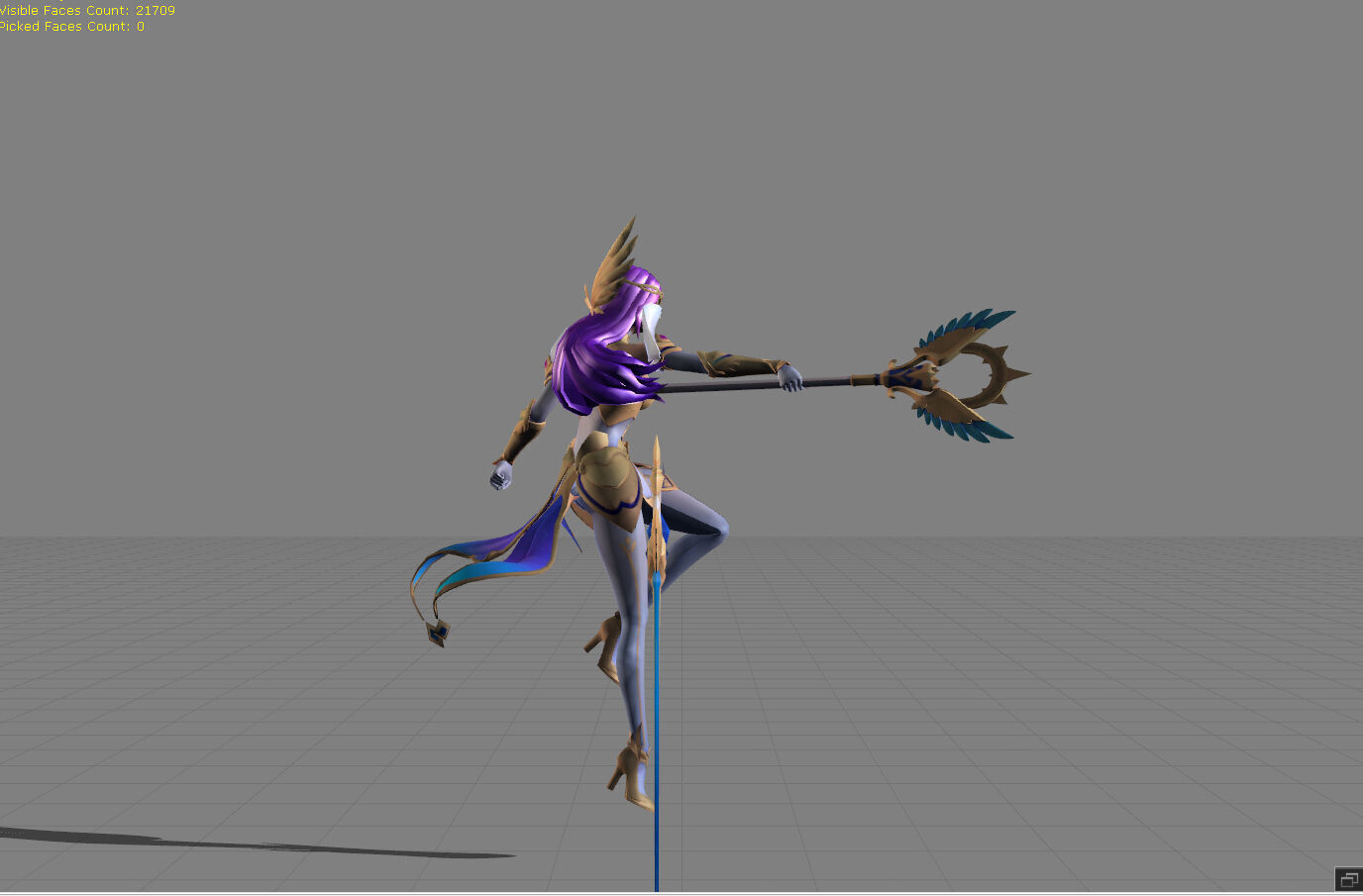 Odette Virgo Low-poly 3D model_1