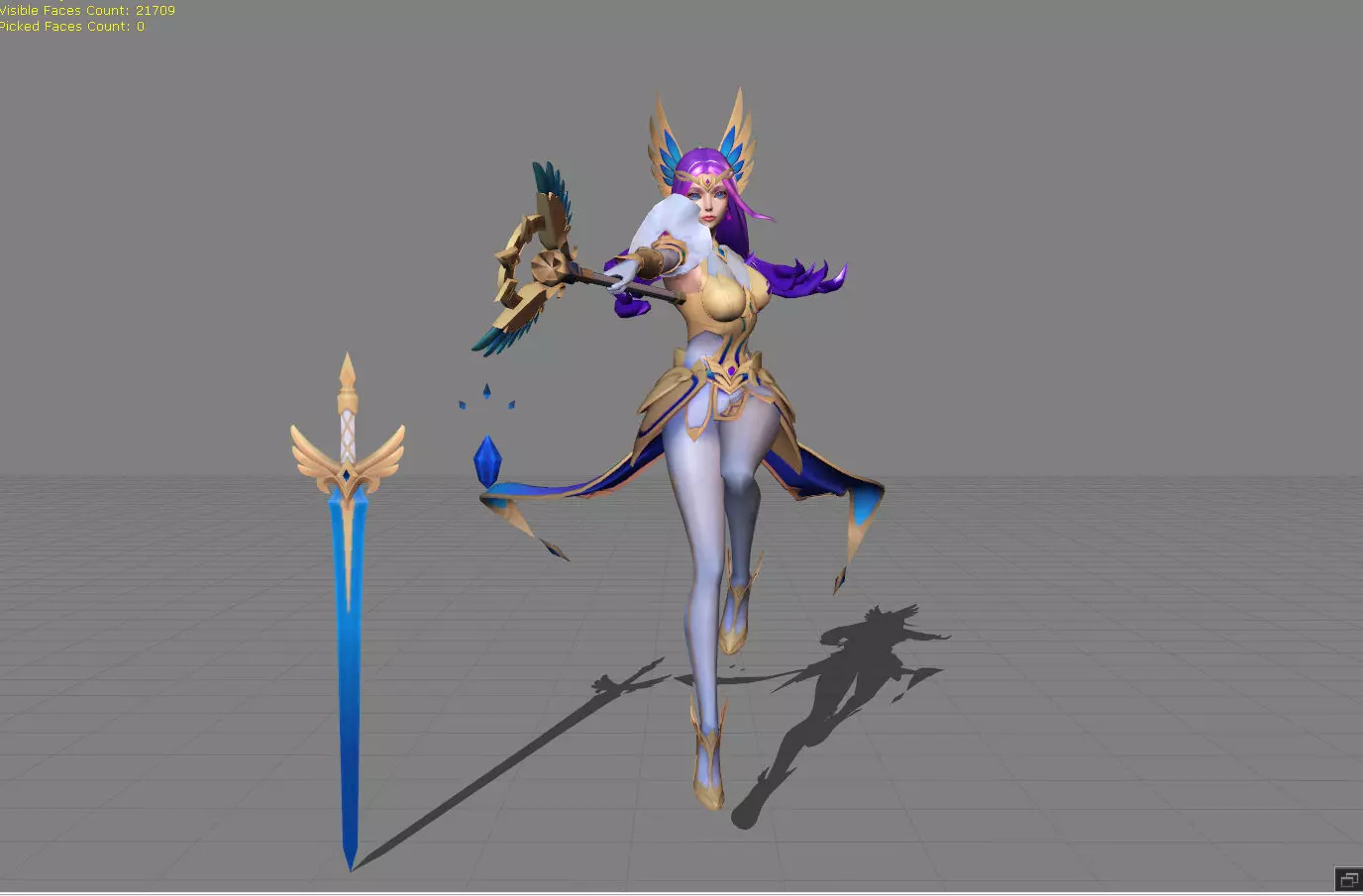 Odette Virgo Low-poly 3D model_0
